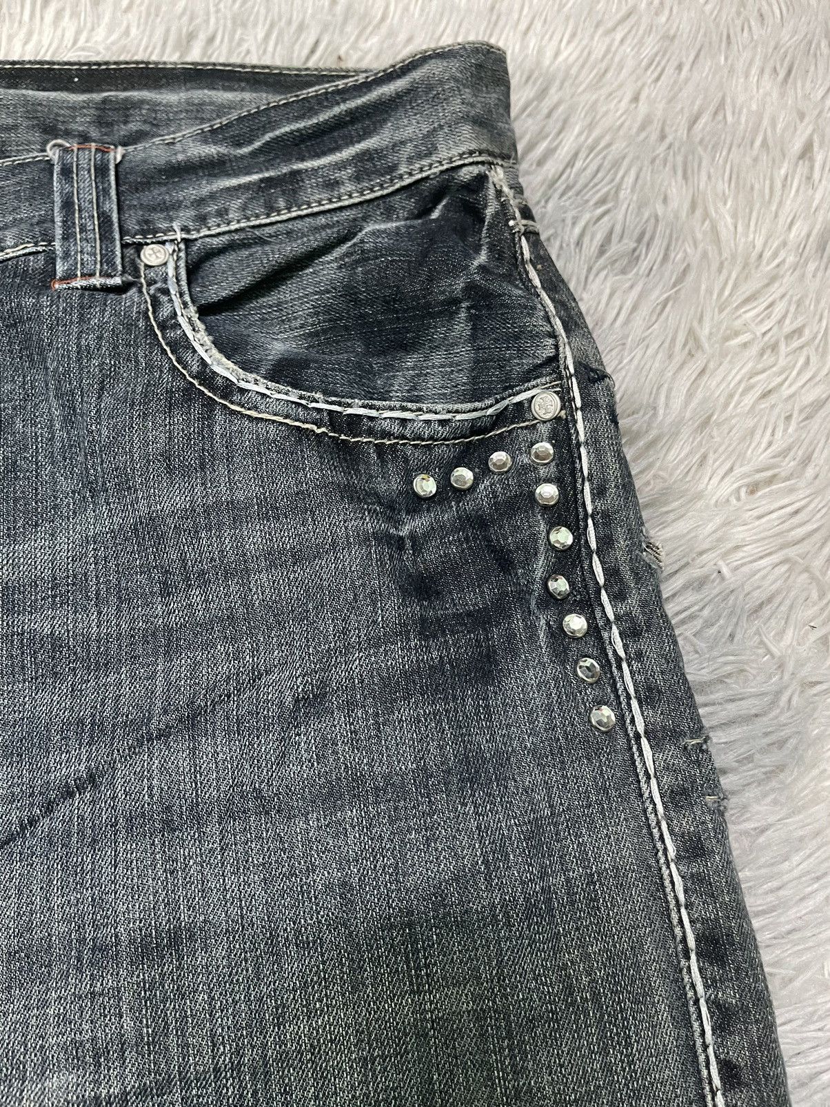 If Six Was Nine 2000s CHROME HEARTS INSPIRED JAPANESEBRAND STUDDED PANT Size US 35 - 8 Thumbnail