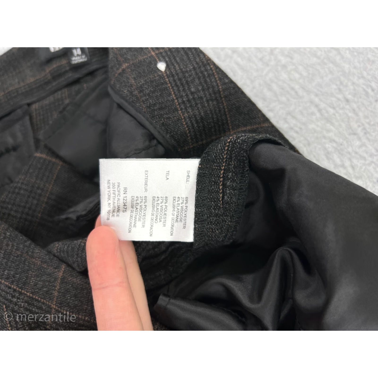 Ellen Tracy Ellen Tracy Pants Womens 14 Gray Plaid Polyester Blend Stretch Pockets Shirt/Category: Pants Size 36" / US 14 / IT 50 - 5 Thumbnail