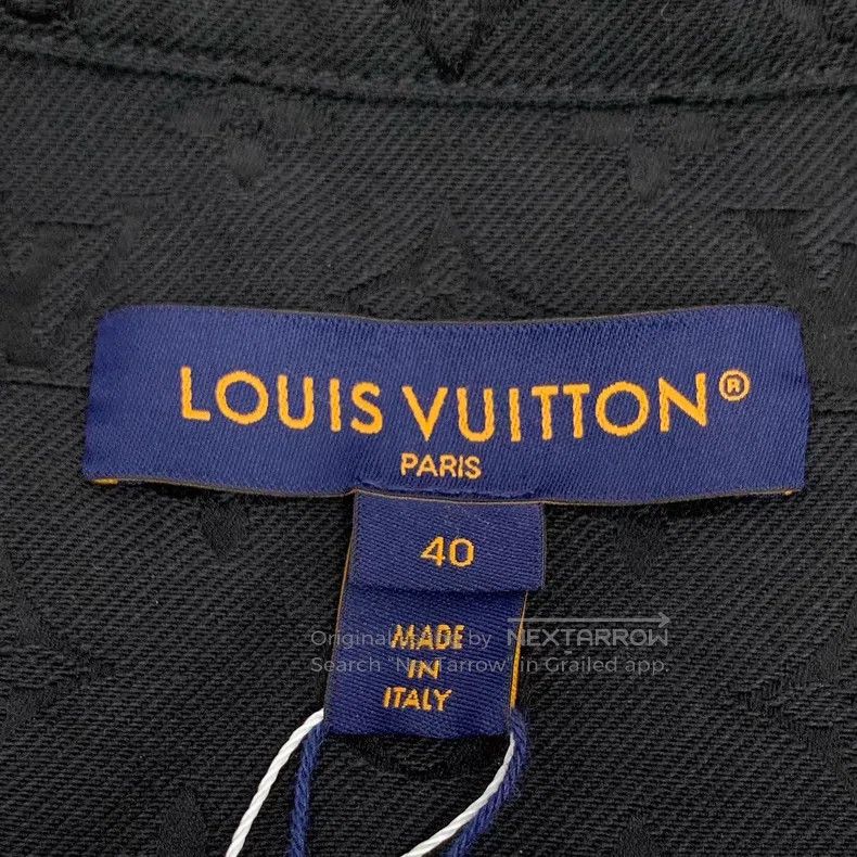 Louis Vuitton Louis Vuitton 25 black logo full-print cotton lapel single Size US XXS / EU 40 - 5 Thumbnail