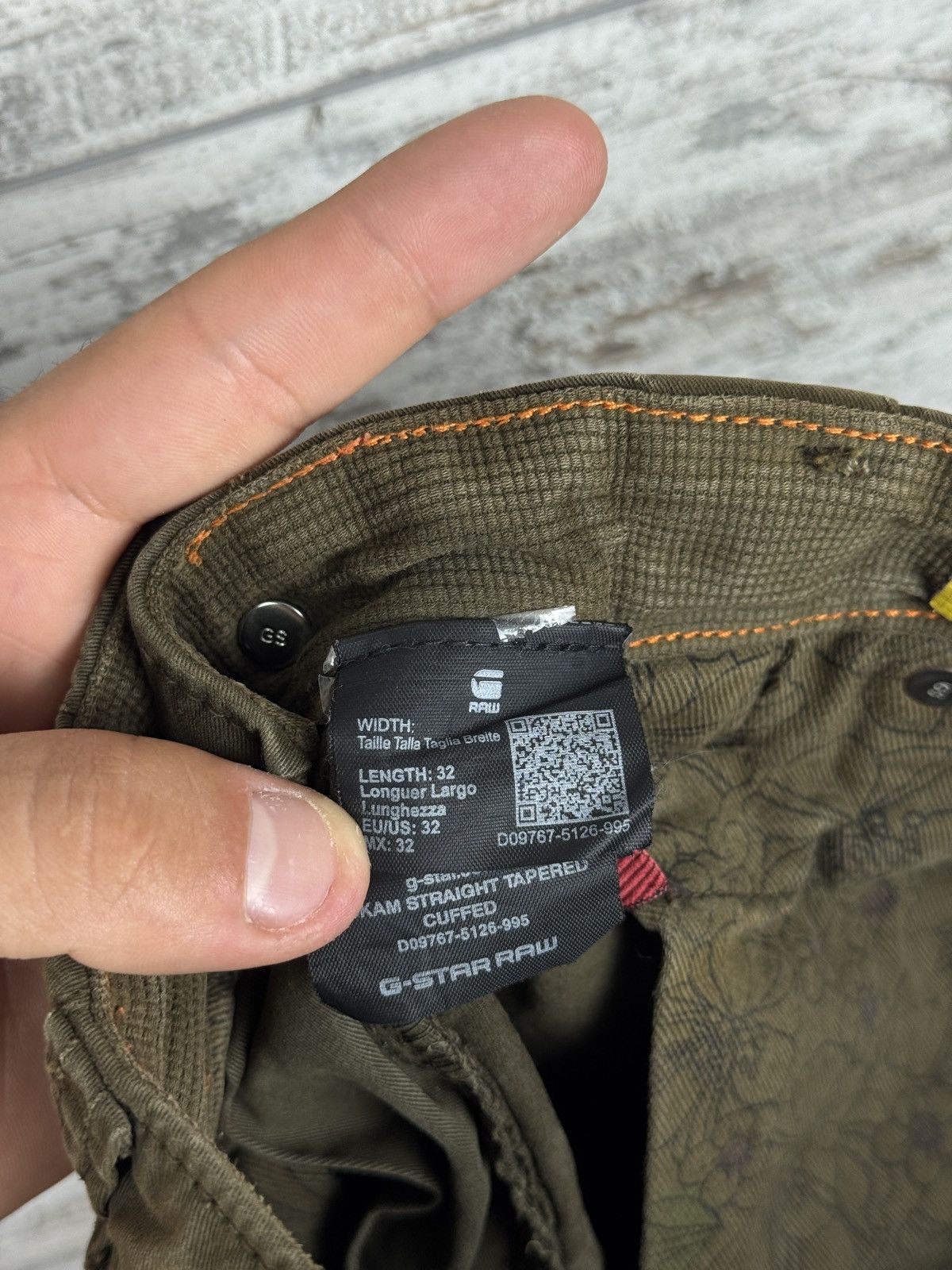 G-Star Mens Vintage G Star Raw RACKAM STRAIGHT CUFFED cargo pants Size US 32 / EU 48 - 23 Thumbnail