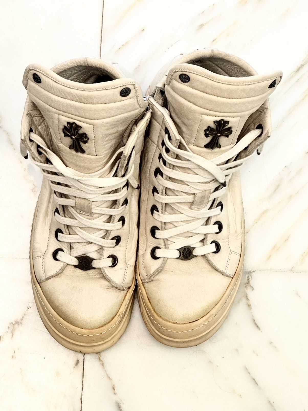 Chrome Hearts × Rick Owens ❗️READ DESC❗️ Chrome hearts x Rick Owens geo baskets Size US 11 / EU 44 - 3 Thumbnail
