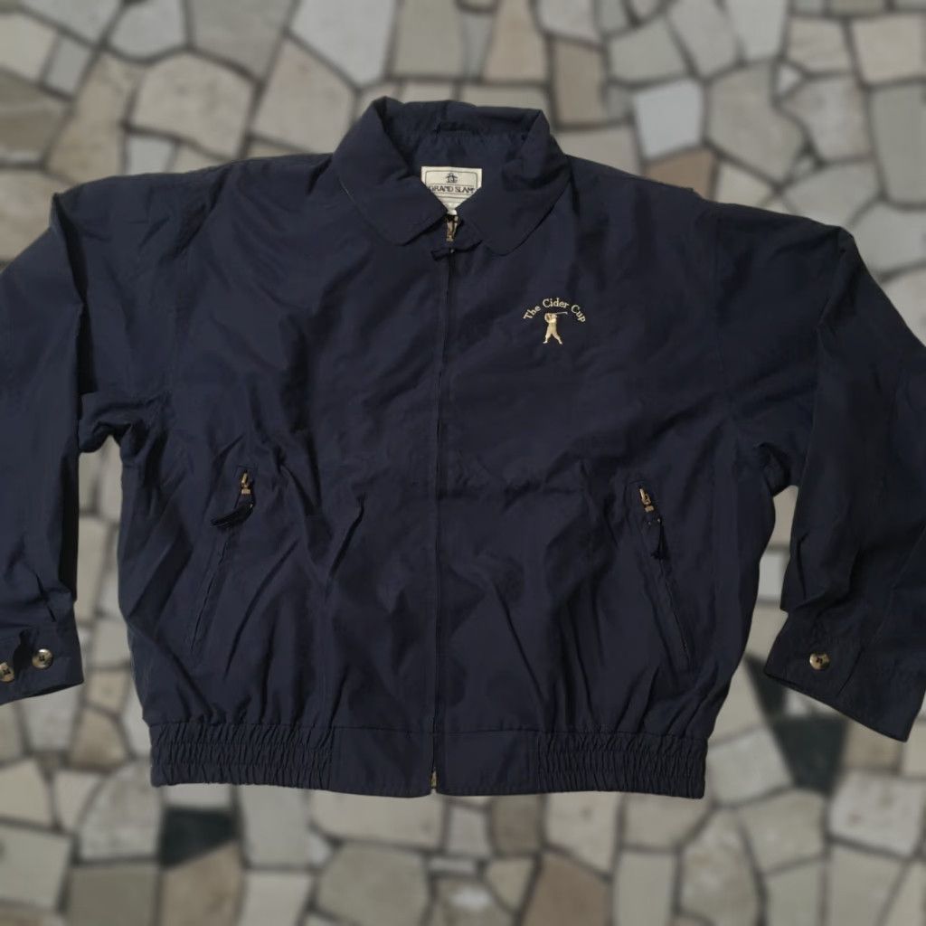 Vintage Grand Slam Golf Jacket Windbreaker Pullover - Size L Navy Blue Embroidered Mens Golf Windbreaker Size US L / EU 52-54 / 3 - 1 Thumbnail