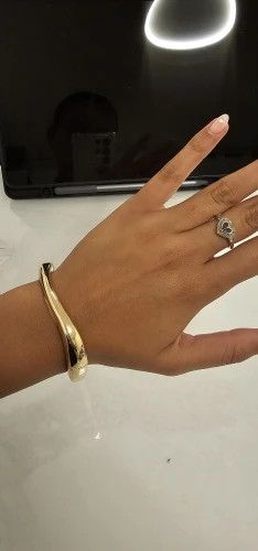 Jewelry Metal Cuff Geometric Spring Bracelet Size ONE SIZE - 2 Thumbnail