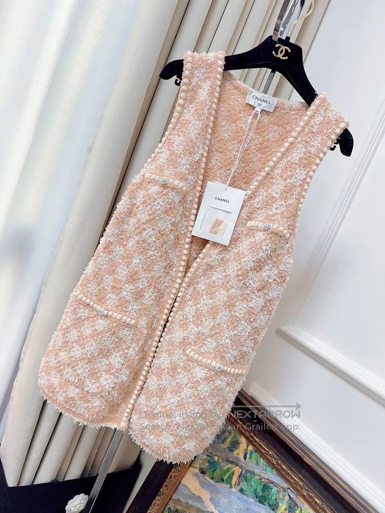 Chanel Chanel 23S orange and white tassel checkerboard trough twe Size XXS / US 00 / IT 34 - 1 Thumbnail