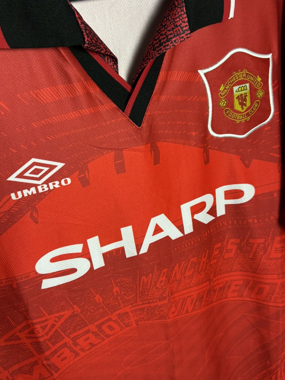 Umbro Vintage Manchester United 94/95 Home Football Jersey T-Shirt Size US L / EU 52-54 / 3 - 5 Thumbnail