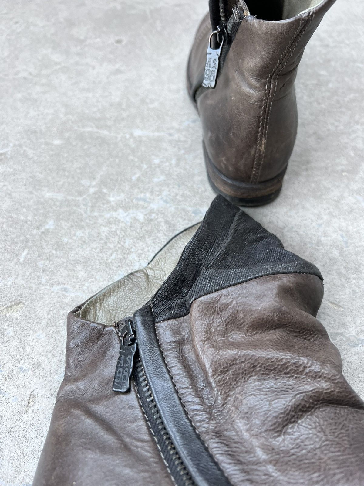 A.S.98 A.S.98 Ankle Avant Garde Leather Zip Boots Size US 7 / IT 37 - 7 Thumbnail