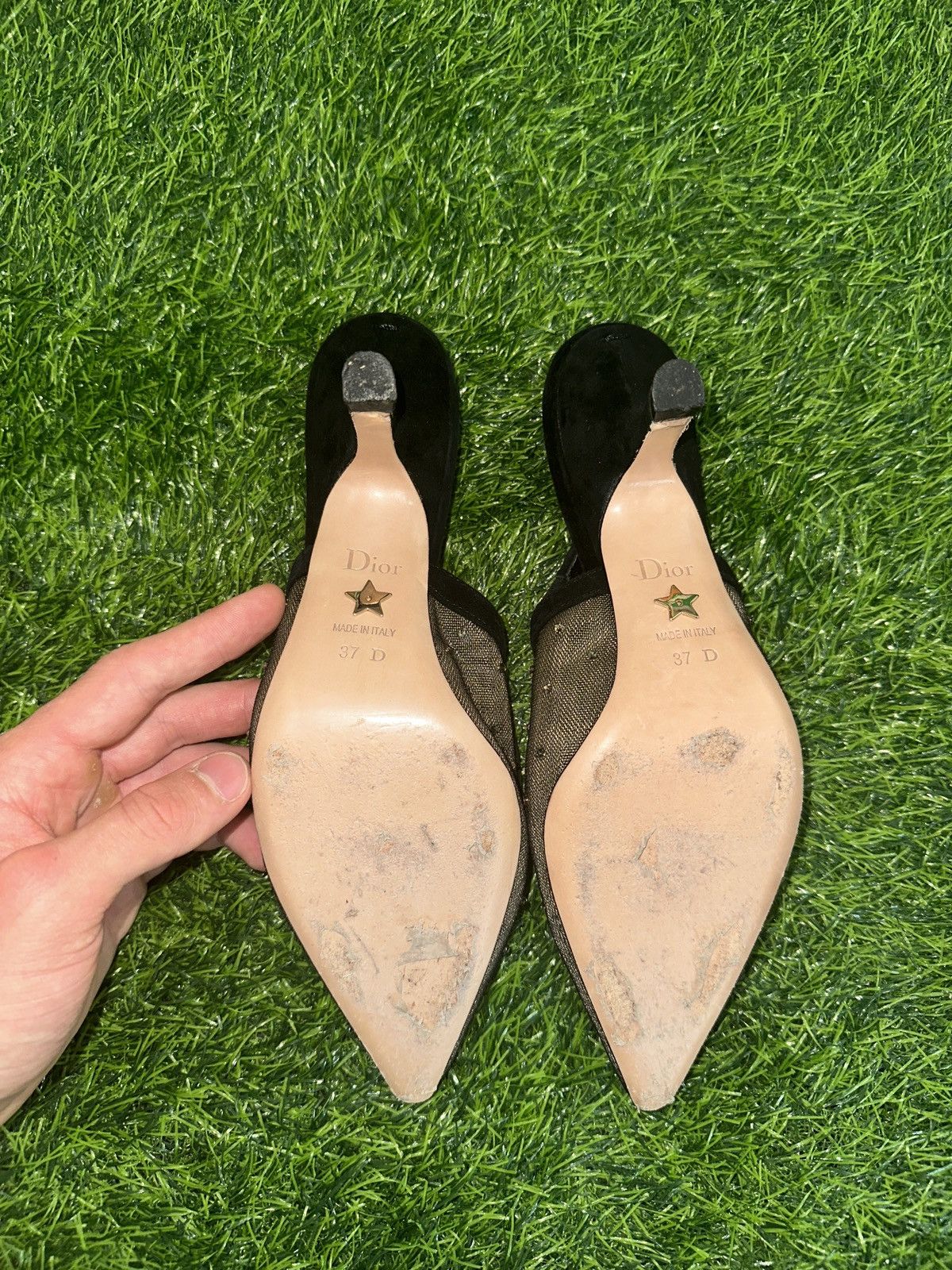 Christian Dior Monsieur Christian Dior Mesh & Suede J'Adior Slingback Pumps Size 37 Size US 7 / IT 37 - 6 Thumbnail