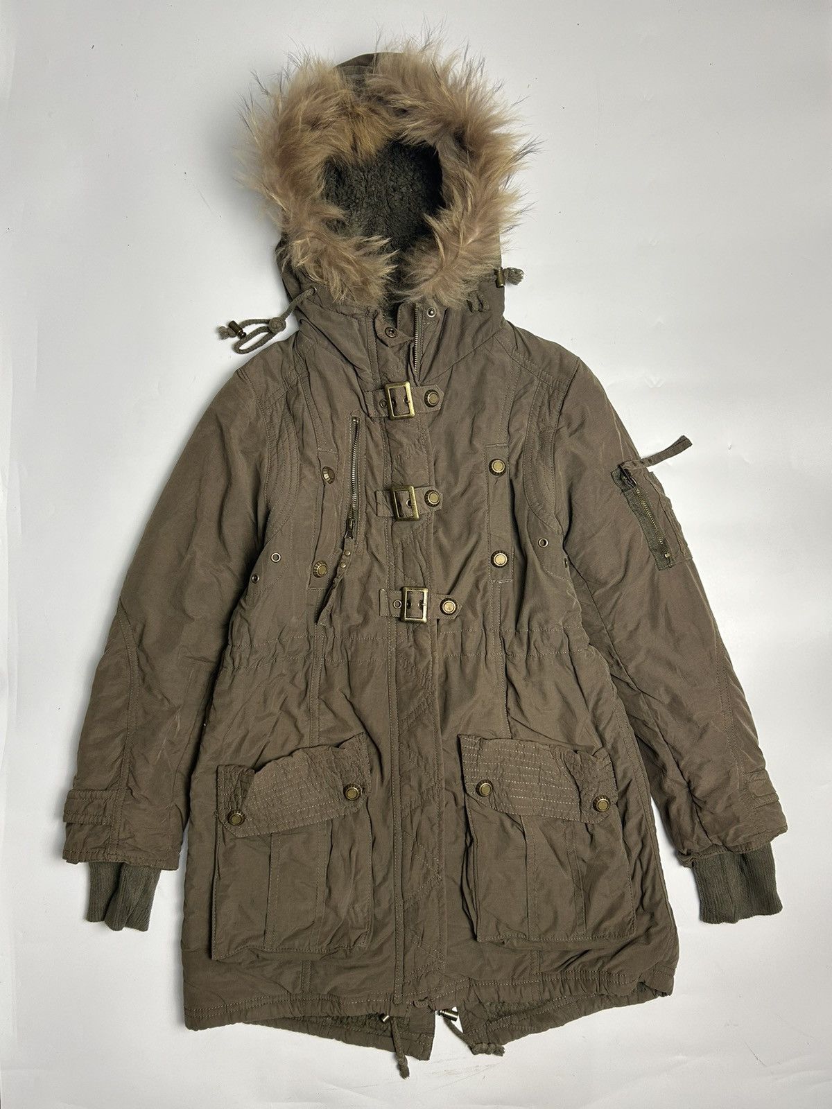 If Six Was Nine × Le Grande Bleu (L.G.B.) OZOC FAUX FUR HOODIE PARKA STYLE MULTI POCKET JACKET Size M / US 6-8 / IT 42-44 - 1 Thumbnail