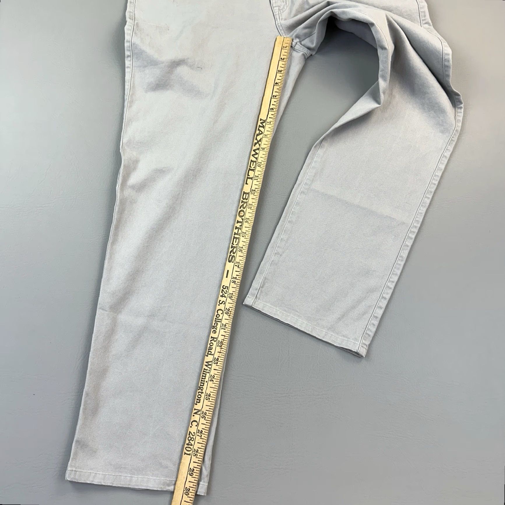 CO Fish Hippie Co Pants Mens 38x30 Gray Pima Cotton Stretch Chino Straight Casual Size US 38 / EU 54 - 2 Thumbnail