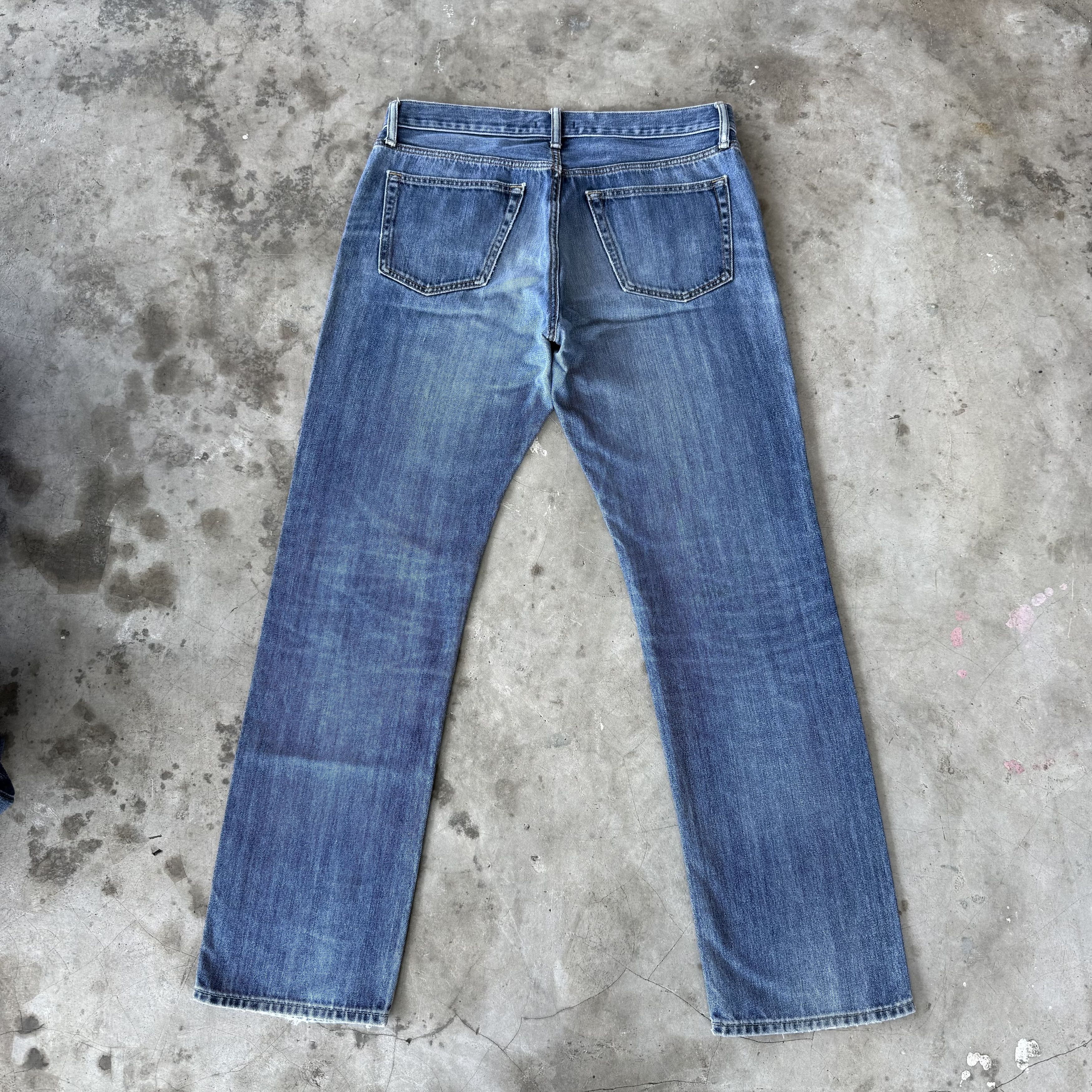 Japanese Brand W37x33 Vintage Japanese Stone Wash Faded Denim Jean Size US 37 - 7 Thumbnail