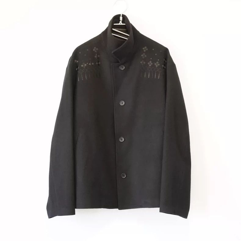 Yohji Yamamoto Yohji Yamamoto 22AW black embroidered full-back cashmere j Size US S / EU 44-46 / 1 - 1 Thumbnail