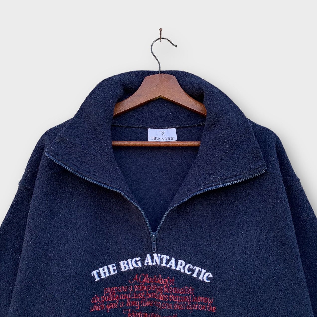 Trussardi × Vintage Vintage 90s Trussardi Italy Fleece Sweater Size US L / EU 52-54 / 3 - 4 Thumbnail