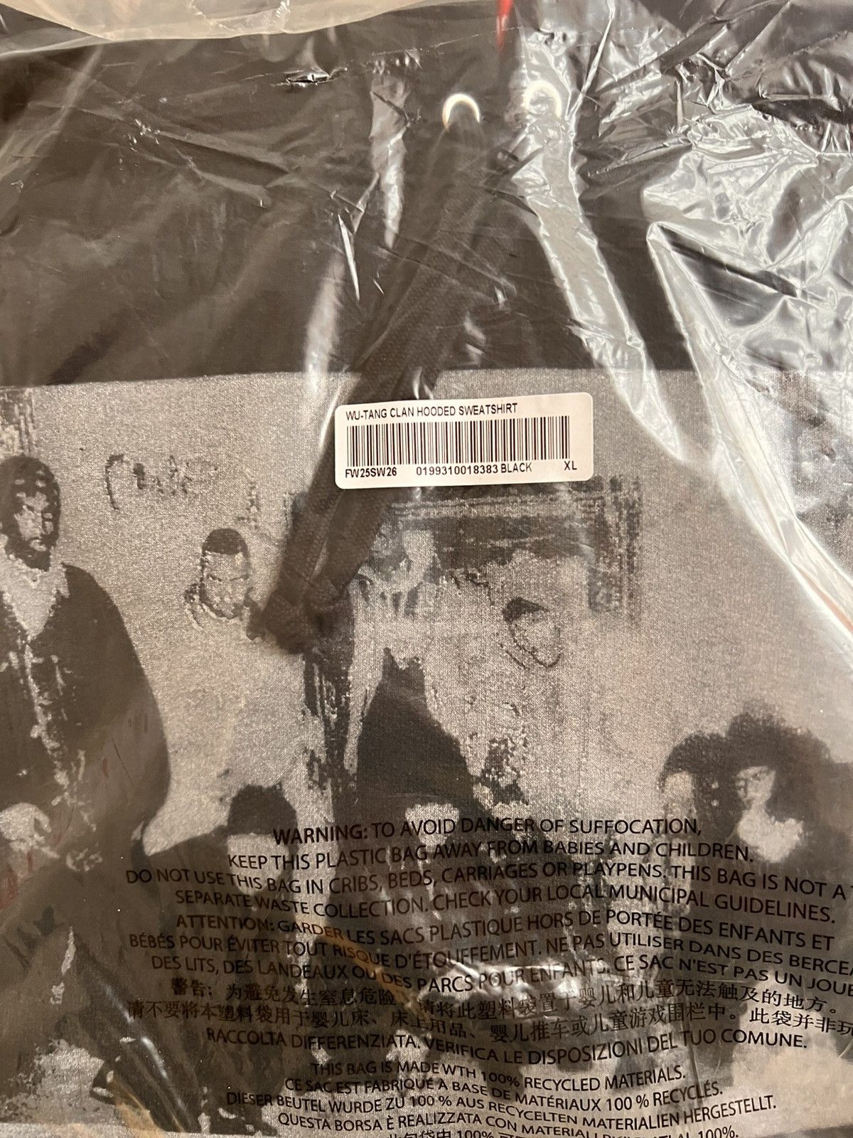 Supreme XL Supreme Wu-Tang Clan Hooded Sweatshirt Black FW25 hoodie Size US XL / EU 56 / 4 - 22 Thumbnail