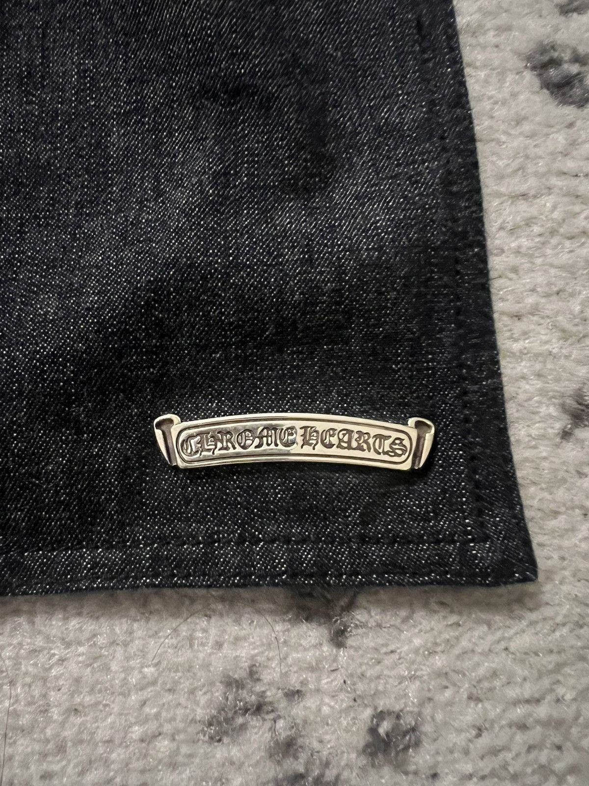 Chrome Hearts Leather cross patch blue denim grilling cooking apron Size US XL / EU 56 / 4 - 8 Thumbnail
