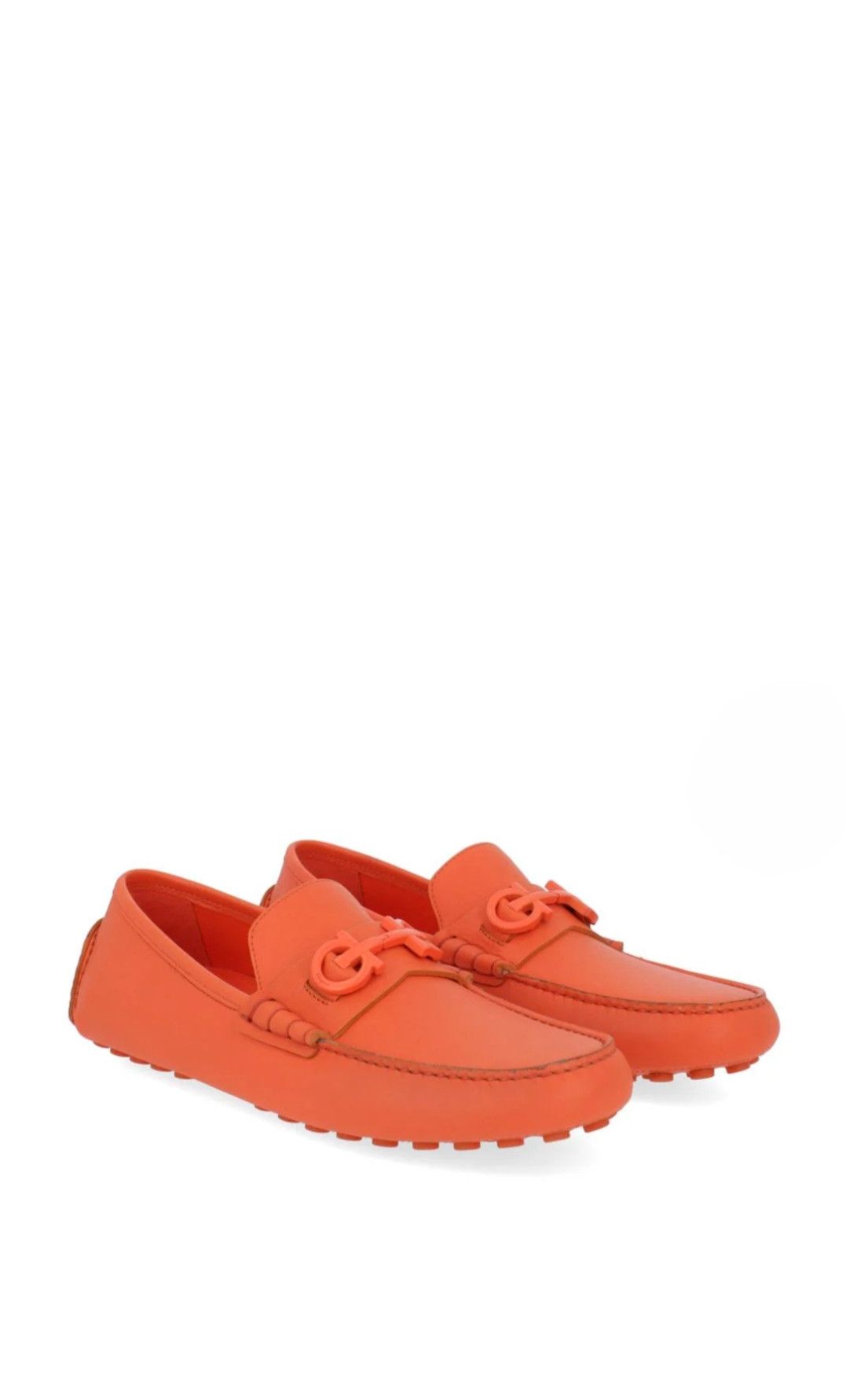 Salvatore Ferragamo o1s1rm0924 Double Gancini Loafers in Orange Size US 6 / EU 39 - 2 Thumbnail