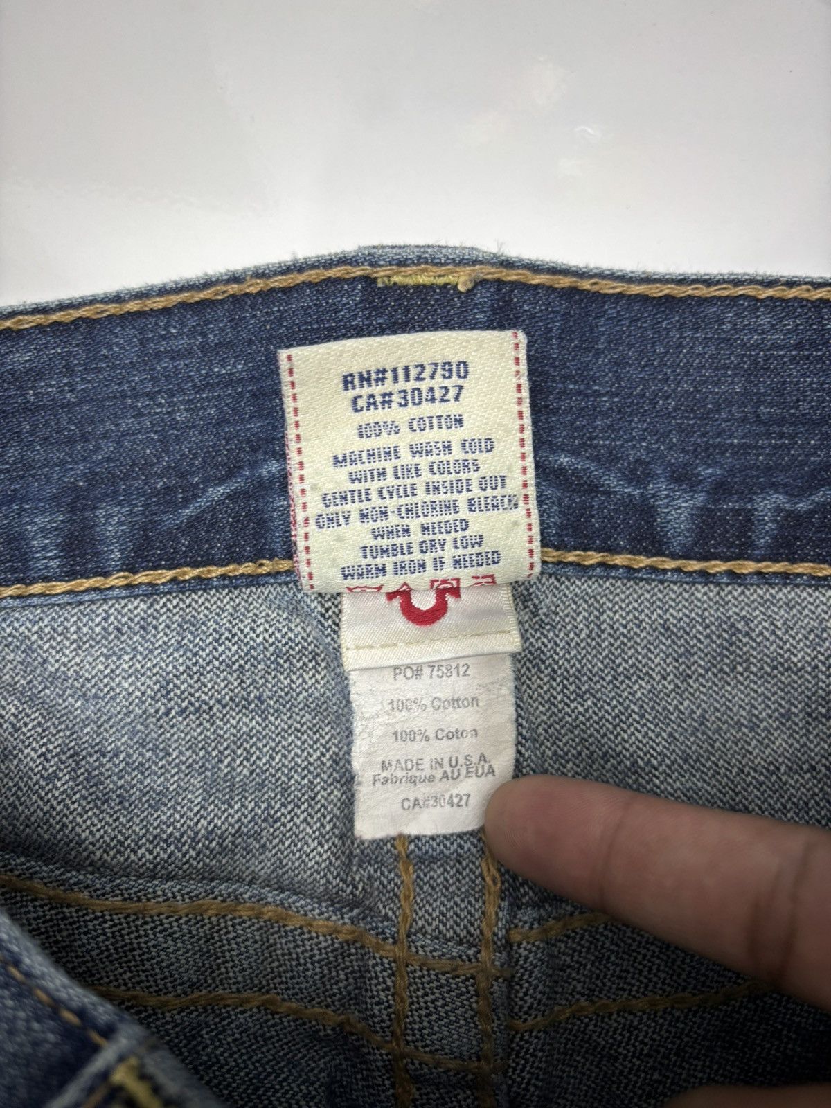 Hysteric Glamour × Le Grande Bleu (L.G.B.) × True Religion TRUE RELIGION METAL STUDDED FLARE JEANS BOOTCUT BILLY Size US 32 / EU 48 - 10 Thumbnail
