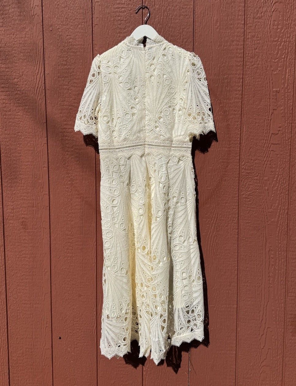 Other Catchall Women’s 3XL Ivory Lace Fit & Flare Midi Dress Size 3XL / US 20-22 - 2 Thumbnail