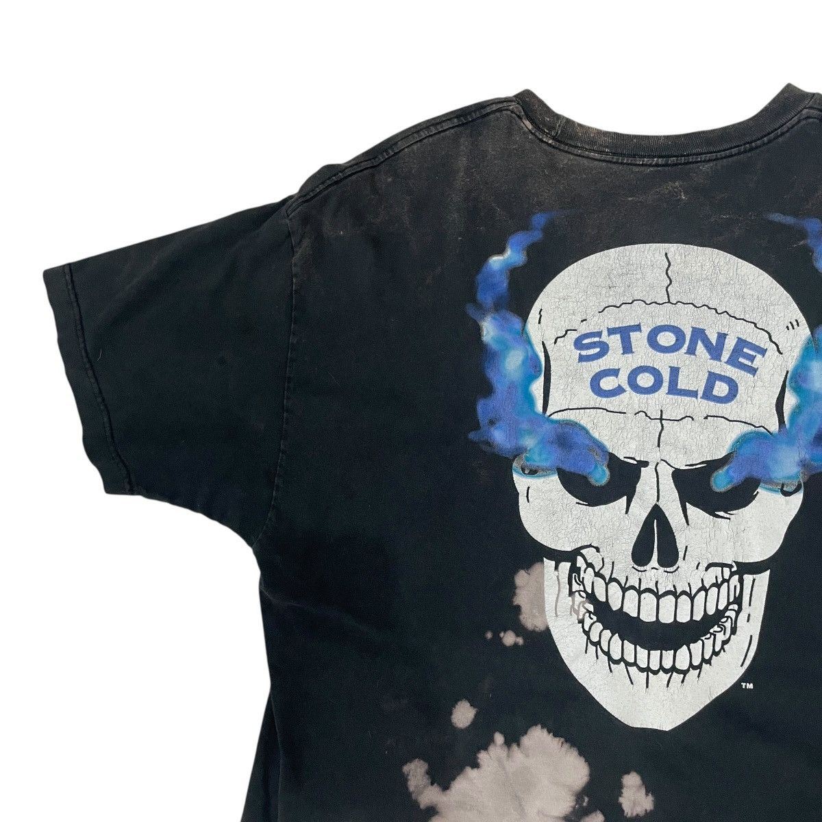WWE Vintage Y2k Stone Cold Big Logo Acid Wash Tee Size US XL / EU 56 / 4 - 3 Thumbnail