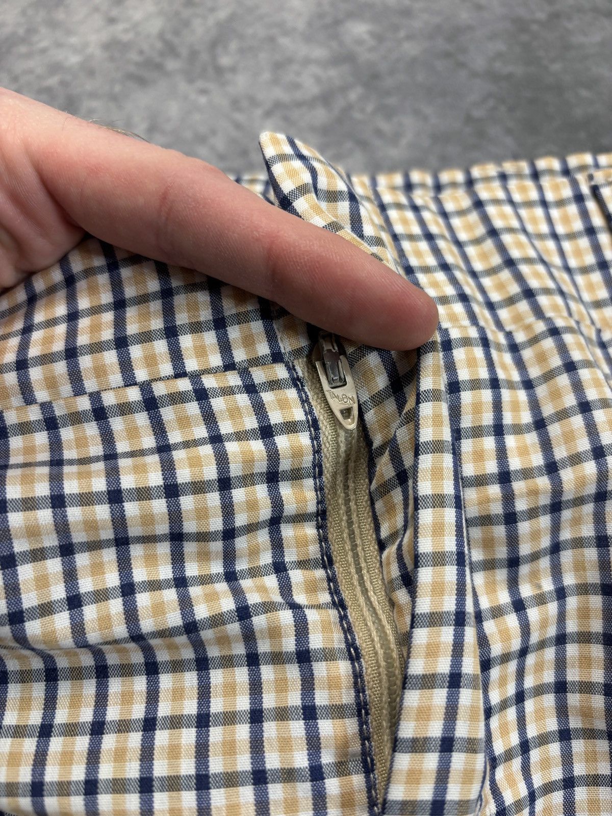 Vintage 1970s Plaid Trousers Vintage R.W. Camp Talon Zipper Pants 34 Size US 34 / EU 50 - 3 Thumbnail
