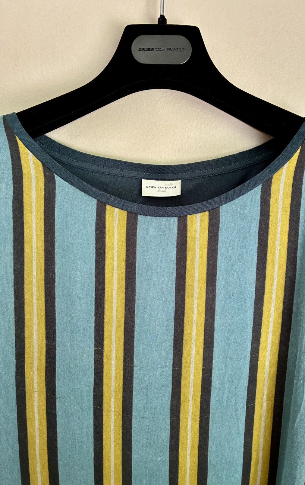 Dries Van Noten Dries Van Noten Vintage Silk Overlay Striped Tee Size US S / EU 44-46 / 1 - 20 Thumbnail