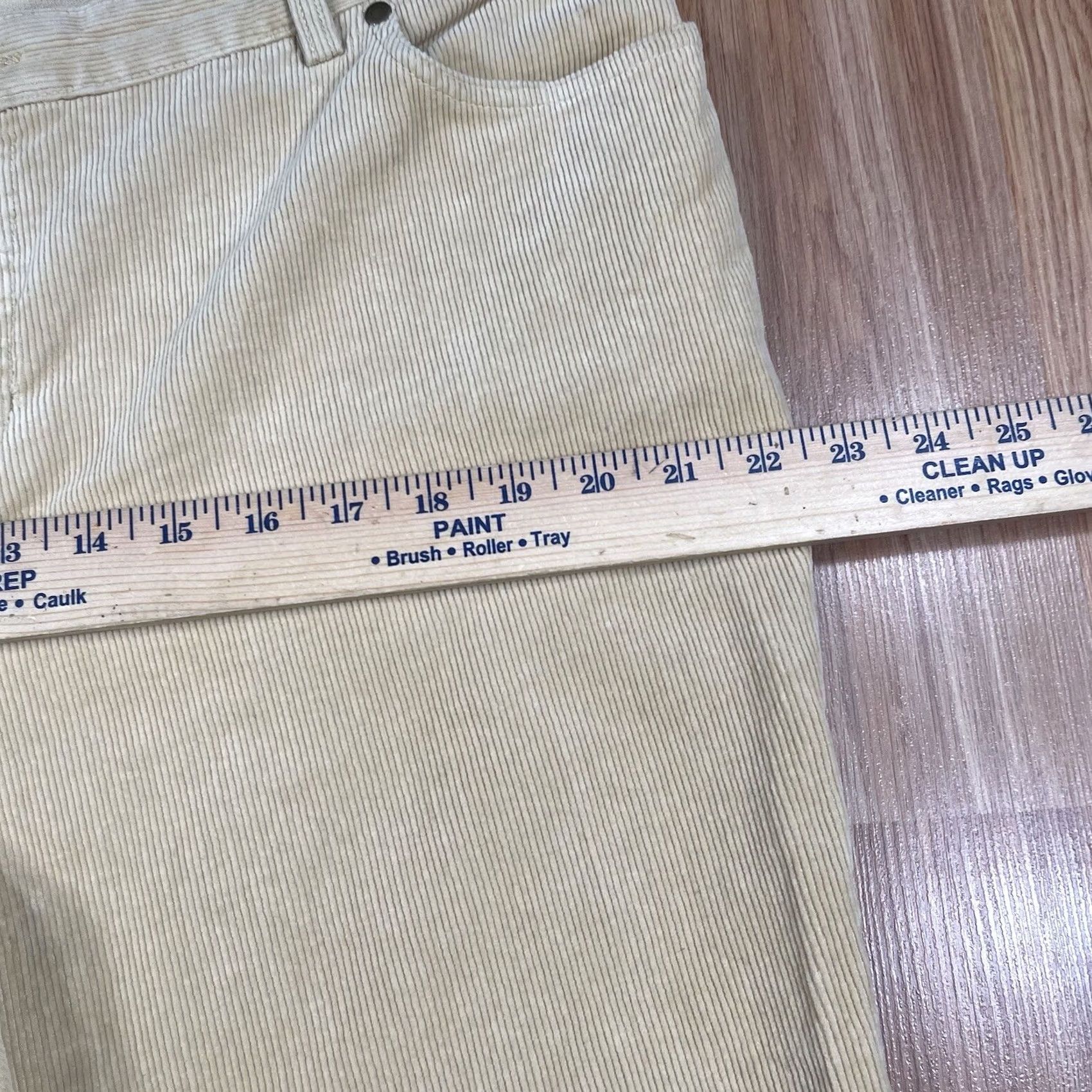 Vintage B.A.D Pants Womens 18 Body Active Design High Rise Stretch Straight Leg Corduroy Yellow Size 40" / US 18 - 6 Thumbnail