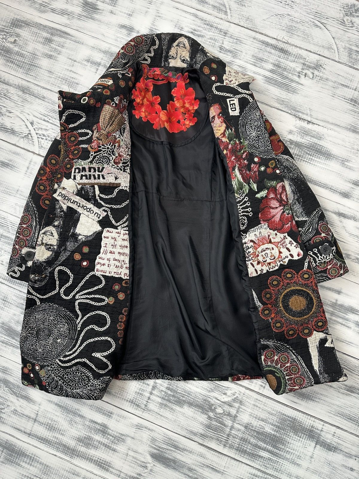 Desigual DESIGUAL Multicolor Jacquard Pattern Women’s Coat size 46 Size L / US 10 / IT 46 - 9 Thumbnail