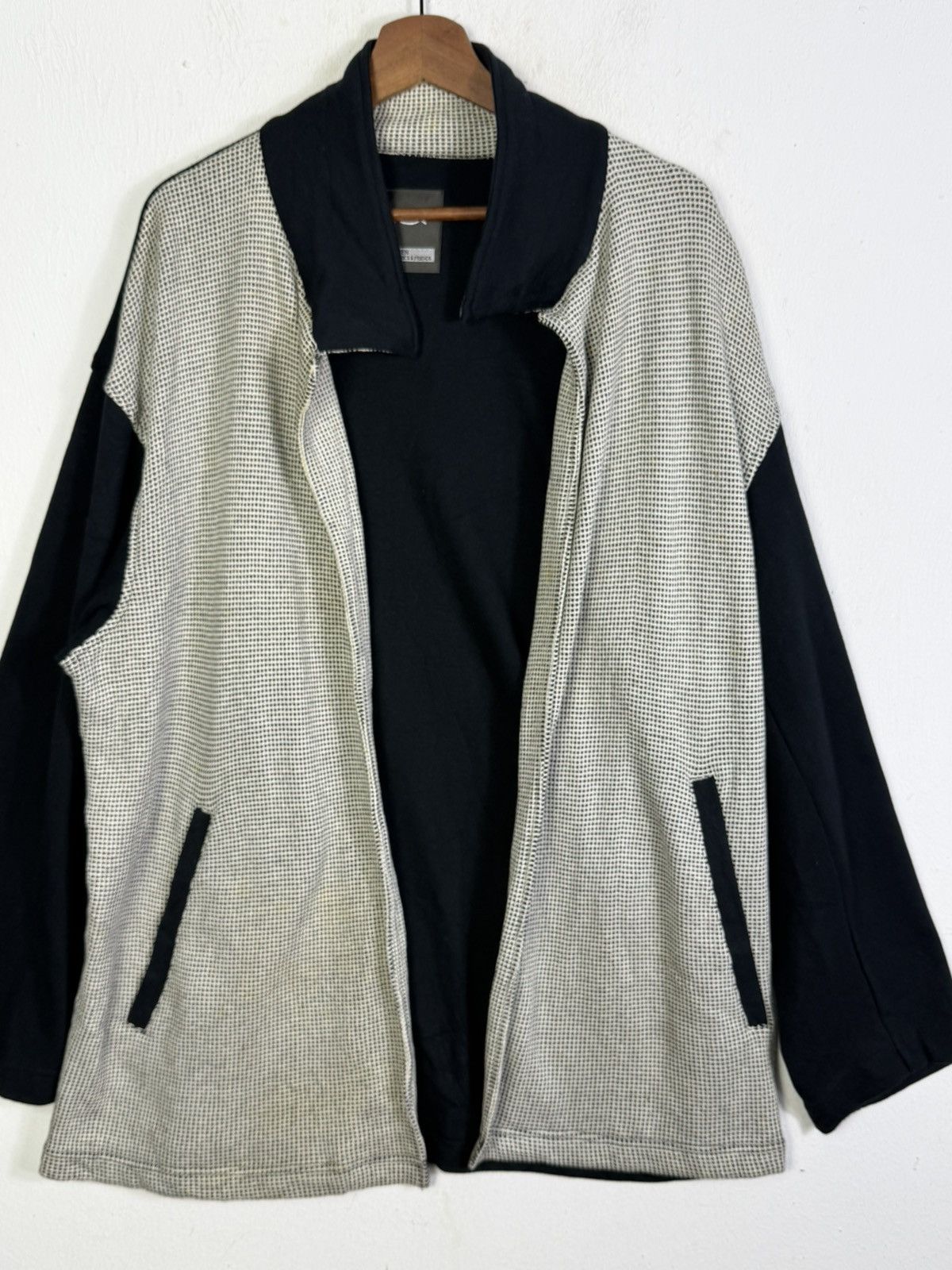 Yohji Yamamoto LQ Yohjiyamamoto Two Tone Jacket - Open Front Size US XXL / EU 58 / 5 - 2 Thumbnail