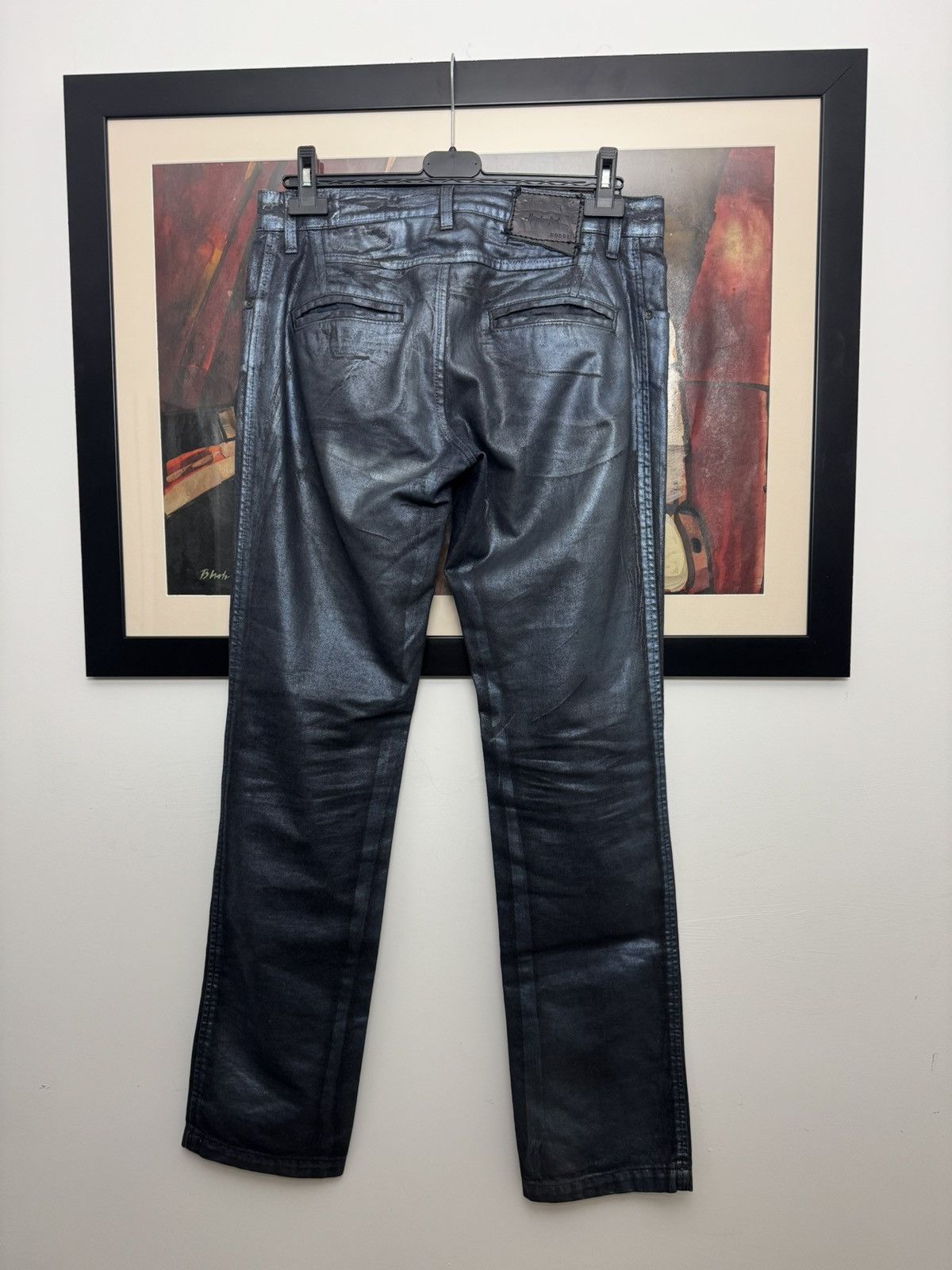 Hugo Boss Hugo Boss Avant Garde Waxed Pants Hand Crafted Rare Luxury Size US 34 / EU 50 - 2 Thumbnail