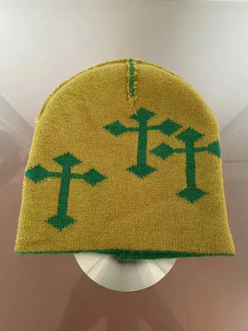 Other Gothic Cross Beanie (slime green) Size ONE SIZE - 2 Thumbnail