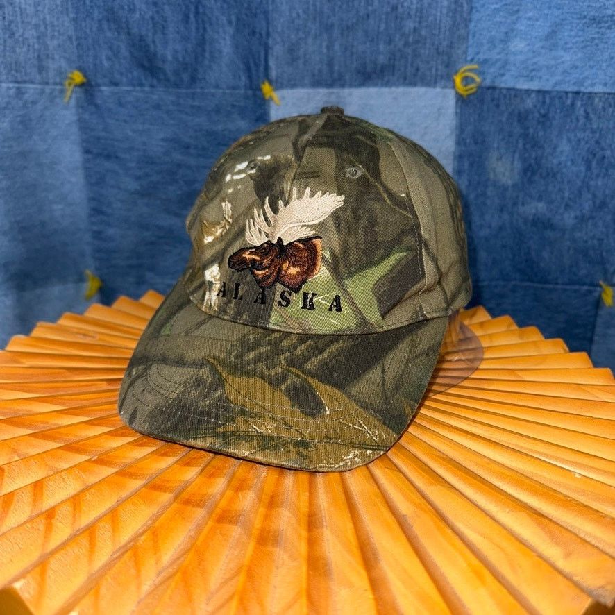 Vintage OSFA - Vintage Y2K Alaska moose embroider real tree 00s hat Size ONE SIZE - 2 Thumbnail