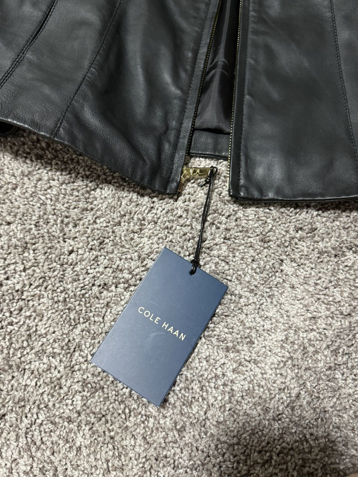 Cole Haan Cole Haan Womens Leather Jacket Size M / US 6-8 / IT 42-44 - 5 Thumbnail