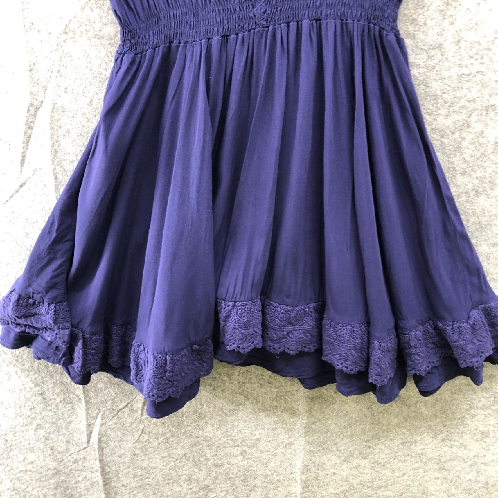Vintage VINTAGE Jaase Mini Dress Womens Size S Blue V-Neck Short Sleeve A-Line Fit & Flare Summer Casual Size 28" / US 6 / IT 42 - 4 Thumbnail
