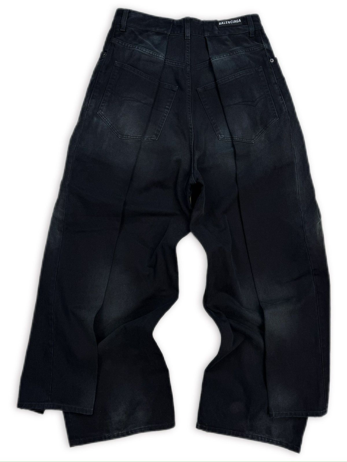 Balenciaga AW23 Balenciaga Double Layered Navy Blue Wide Cut Denim Size US 30 / EU 46 - 3 Thumbnail