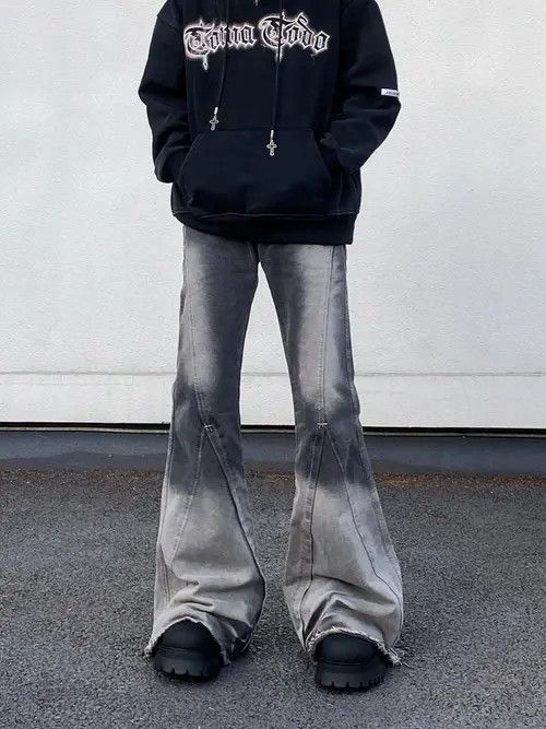 Other Gray Faded Wash Flared Jeans Size US 30 / EU 46 - 4 Thumbnail