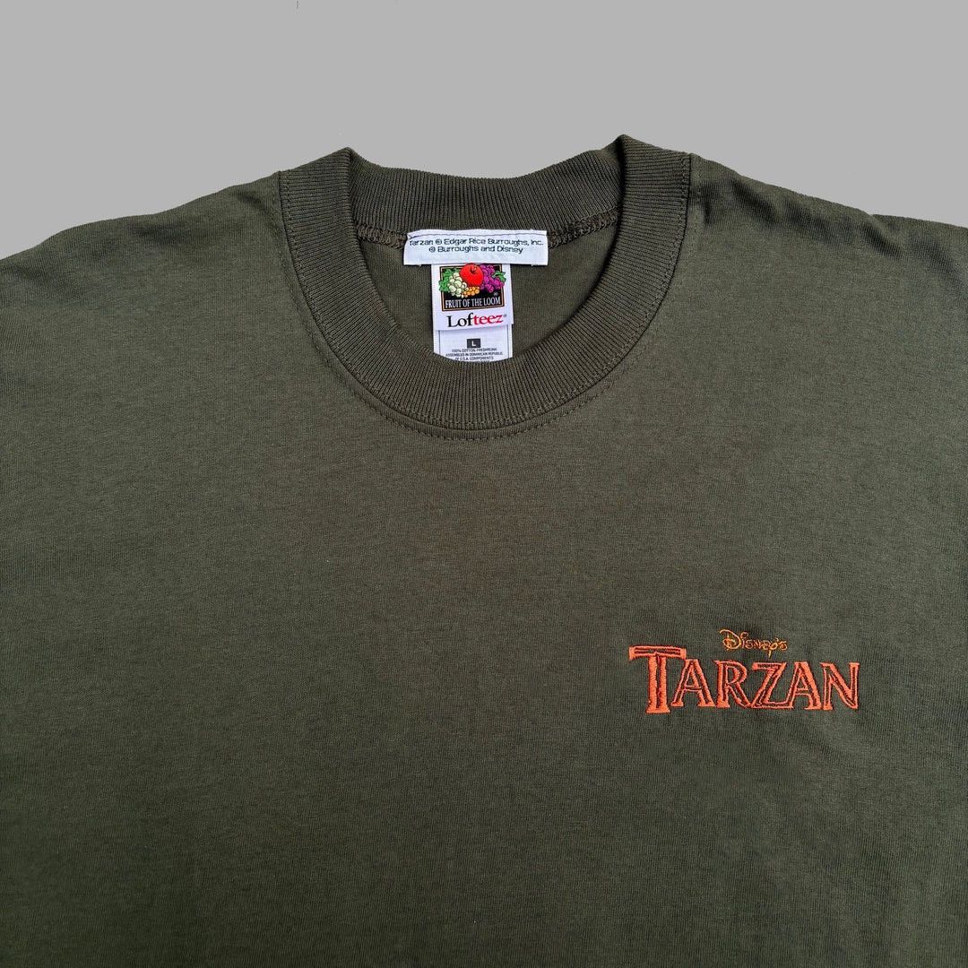 Tarzan 1999 90s Vintage Movie Disney Promo Logo Rare T-Shirt