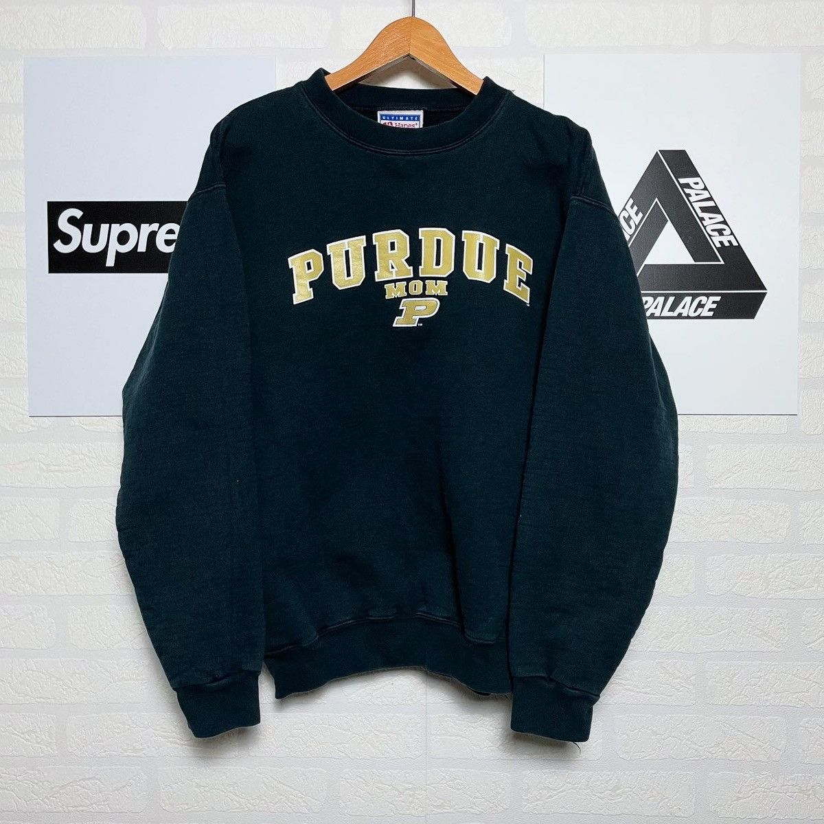 Hanes Vintage Black Purdue Crewneck Hanes University 90s Size US M / EU 48-50 / 2 - 1 Thumbnail