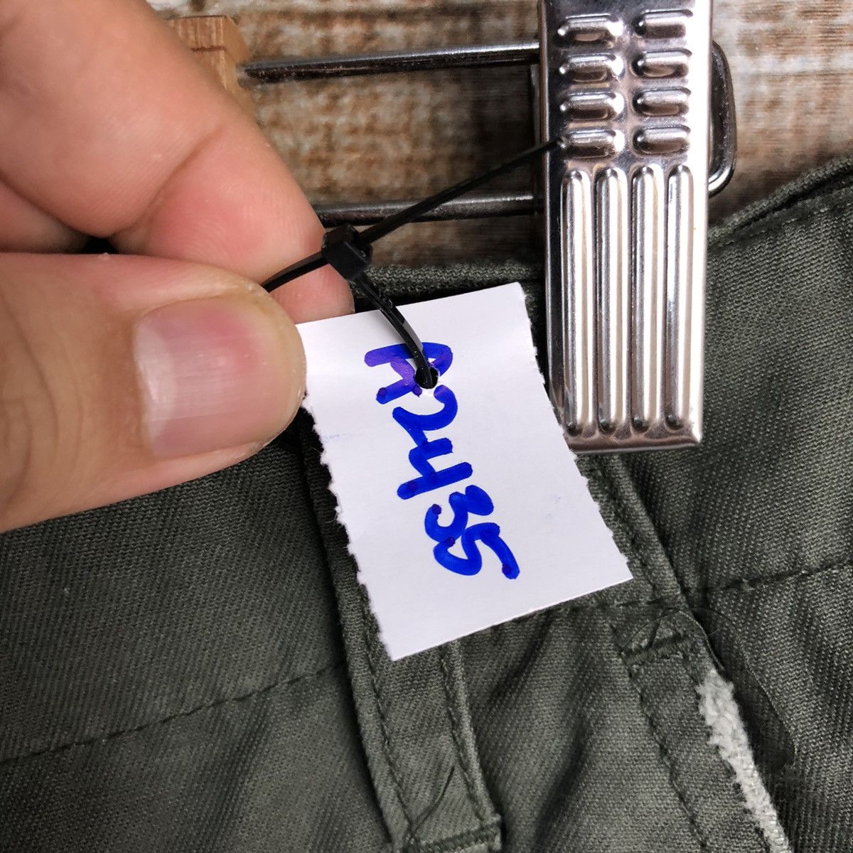 Japanese Brand Asna Dispec utility Green Cargo Multipocket Pants #A2435 Size US 33 - 14 Thumbnail