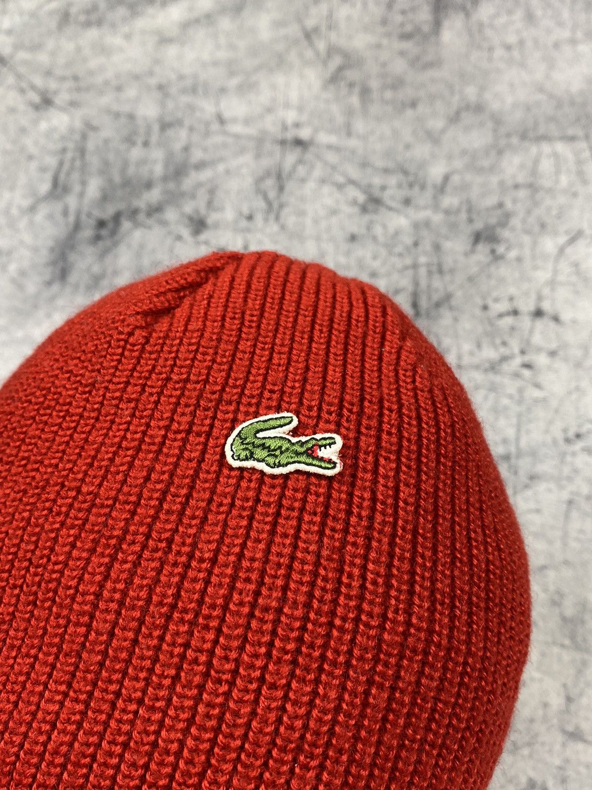 Lacoste Vintage 90s Lacoste Beanie Wool Hat Size ONE SIZE - 4 Thumbnail