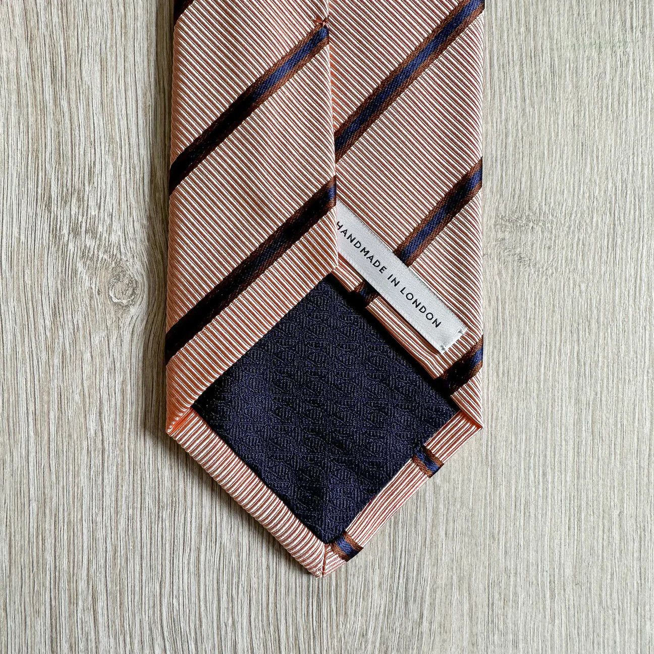 Drake's Drake's X Kingsman Pink Repp Silk Twill Tie Size ONE SIZE - 5 Thumbnail