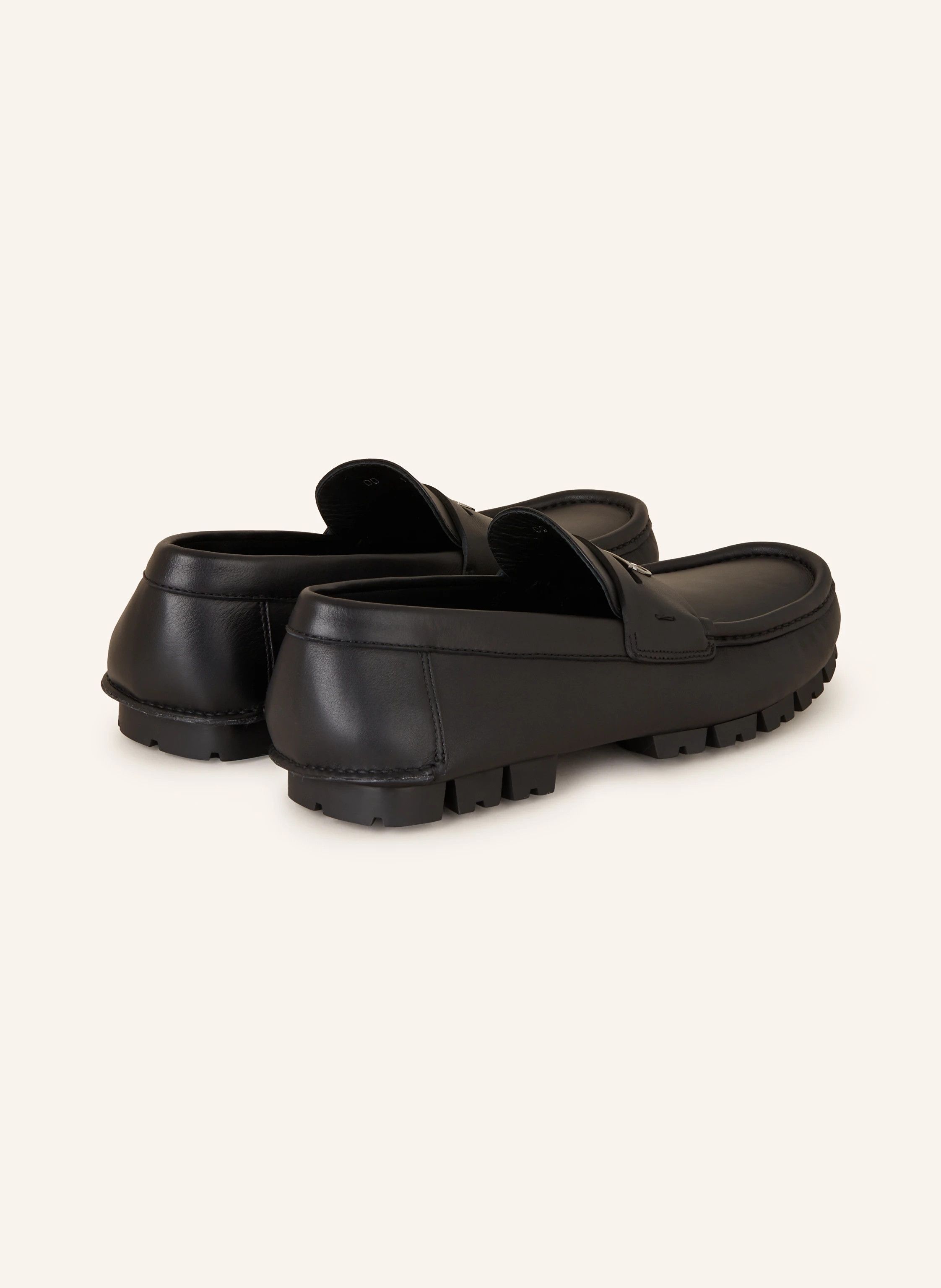 Salvatore Ferragamo o1s1rm0924 Penny Loafers in Black Size US 11.5 / EU 44-45 - 3 Thumbnail