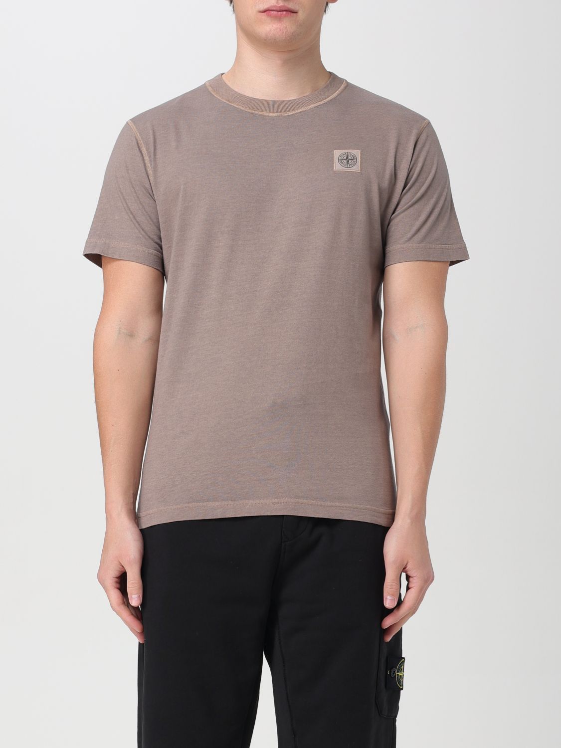 image of Stone Island T-Shirt Men Grey (Size Small)