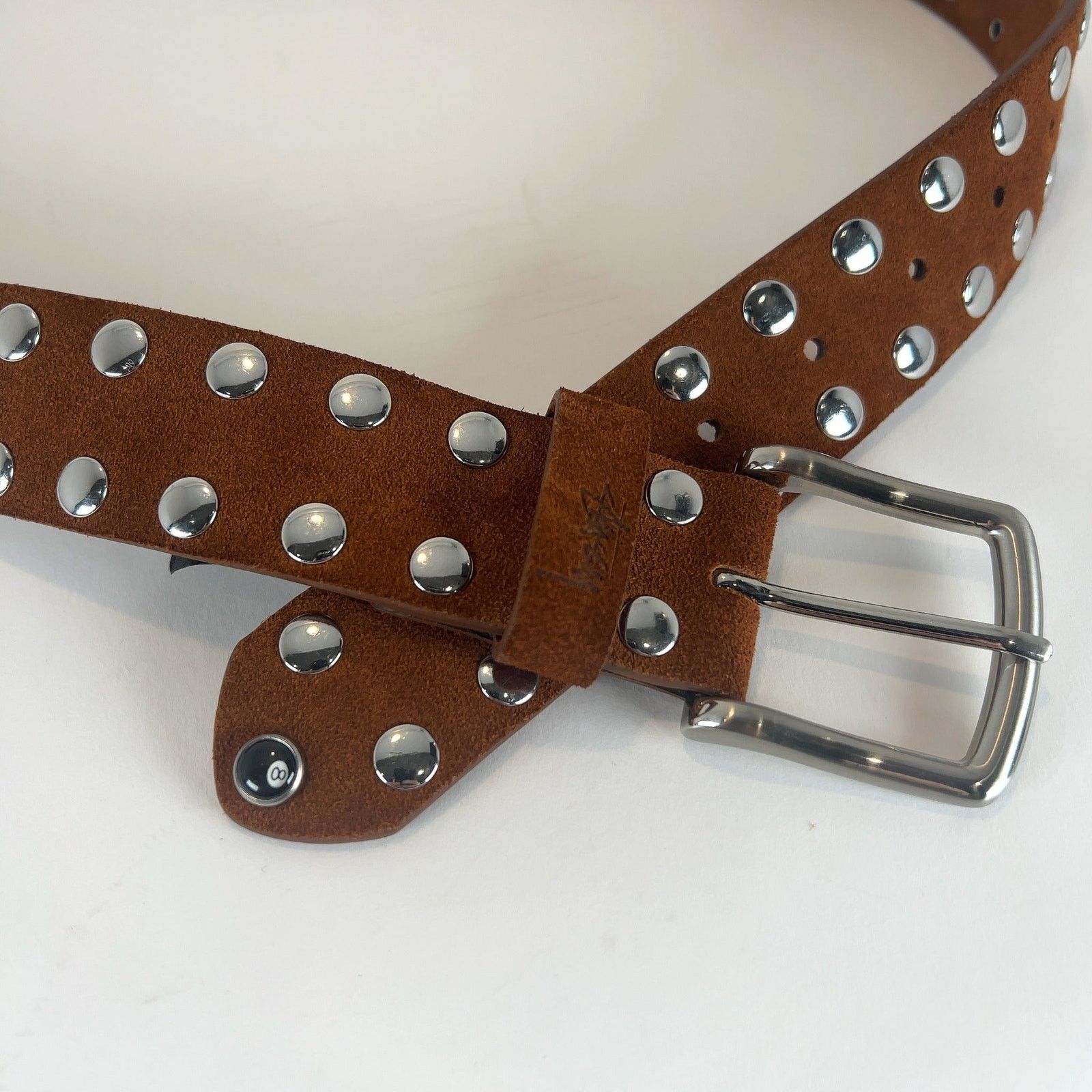 Stussy Stussy Suede 8-Ball Studded Belt Size 34 - 5 Thumbnail