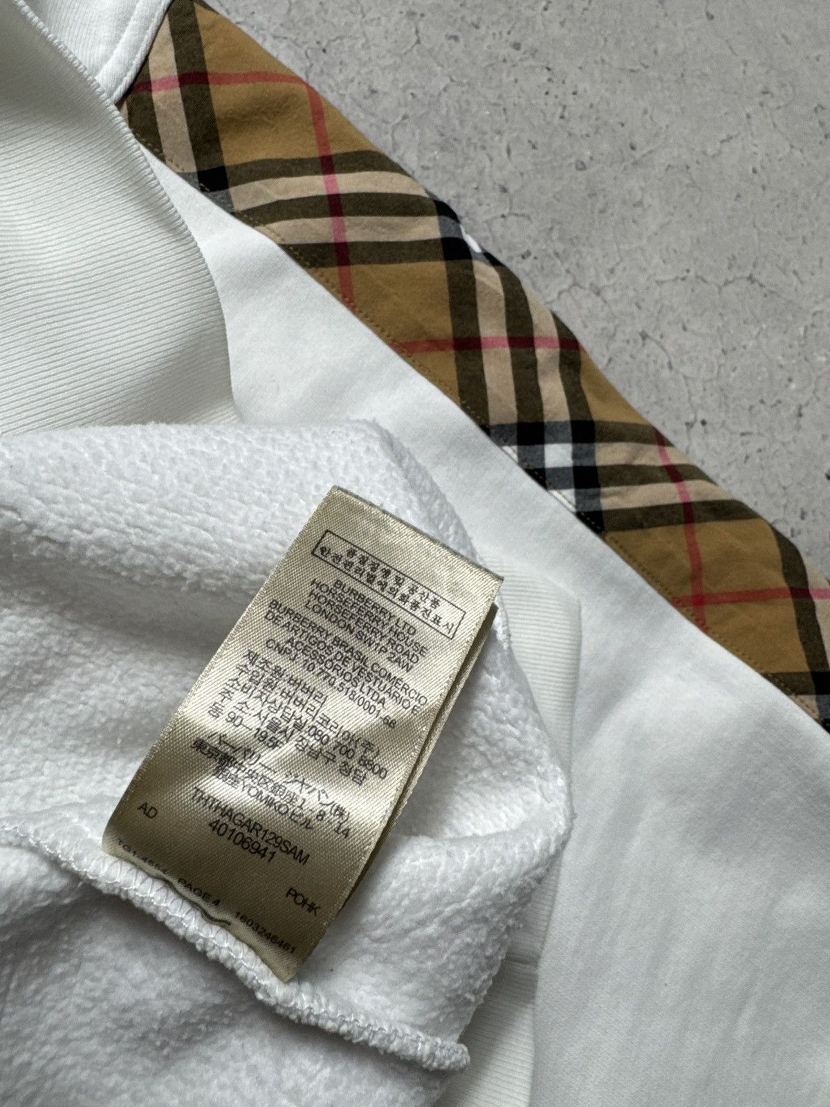 Burberry Burberry London Checkered White Sweatshirt Size S White Size US S / EU 44-46 / 1 - 8 Thumbnail