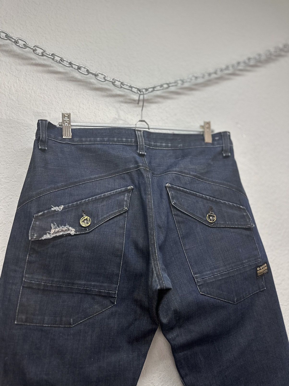 G-Star Vintage cargo denim distressed rare G-star style jeans pants Size US 34 / EU 50 - 18 Thumbnail