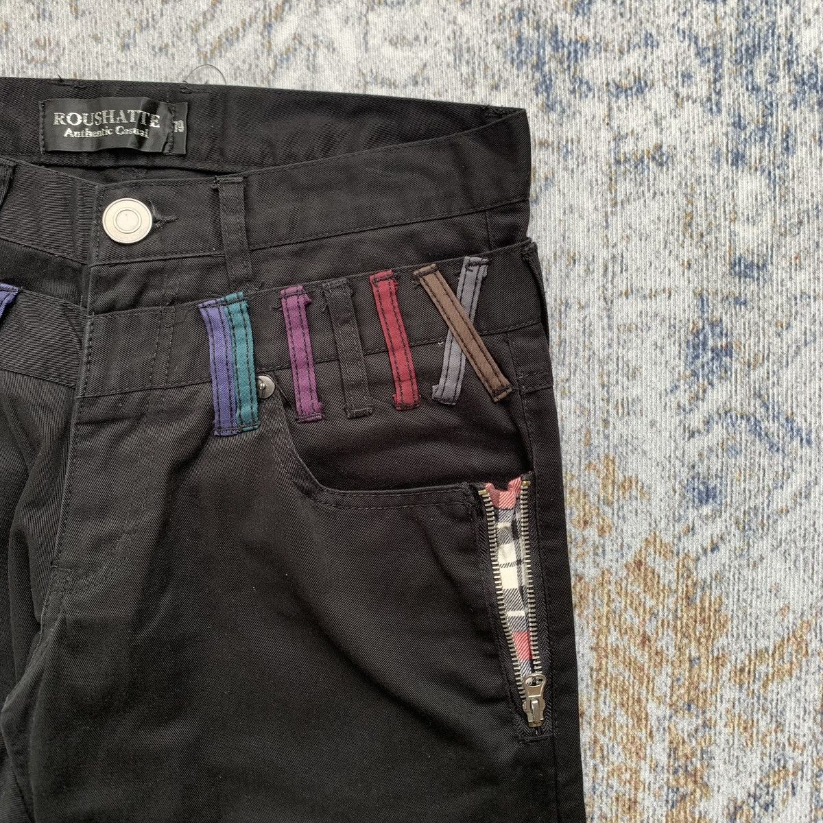 Japanese Brand 2000s Japanese Brand Roushate Multi Zipper Double Waist Pant Size US 30 / EU 46 - 6 Thumbnail