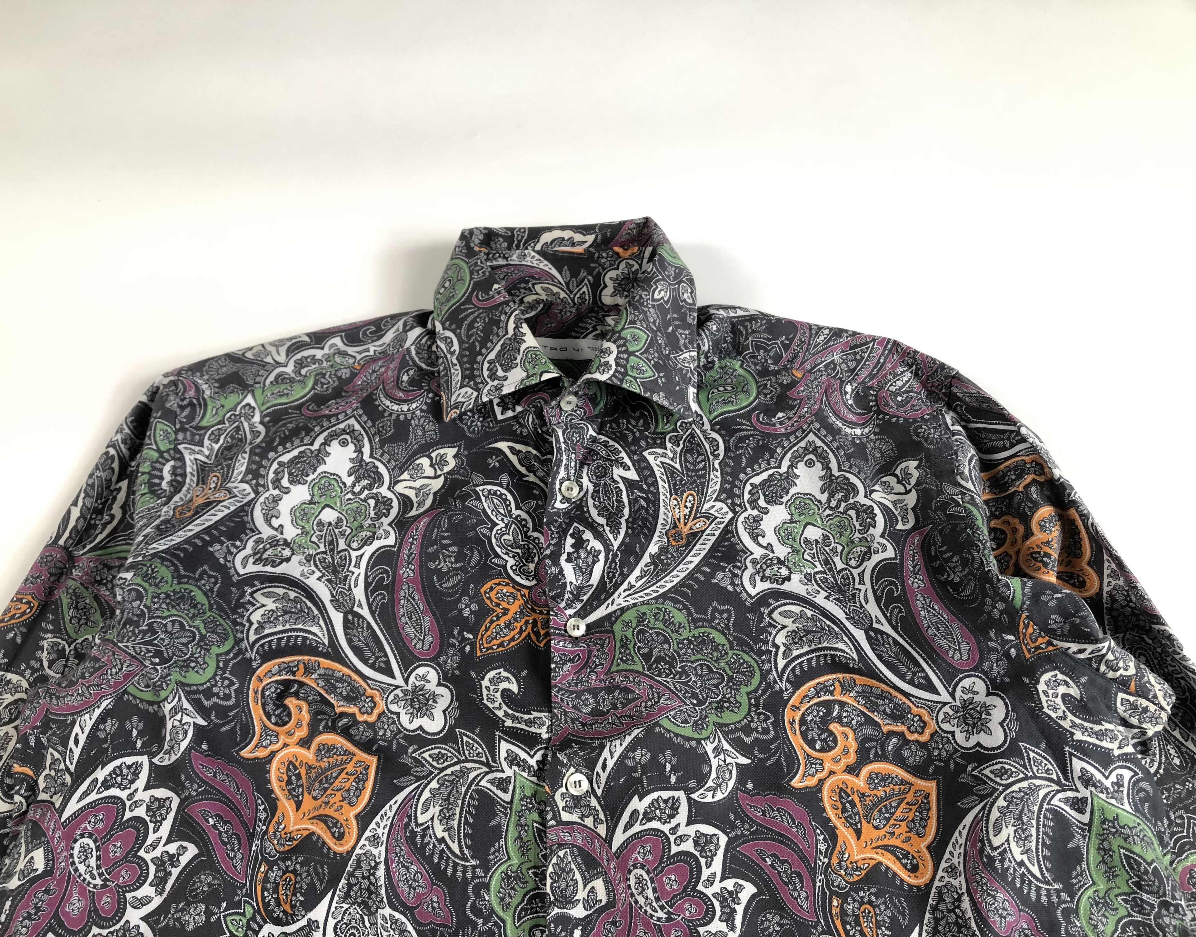 Etro Etro Multicolor Paisley Print Cotton Shirt Size US L / EU 52-54 / 3 - 8 Thumbnail