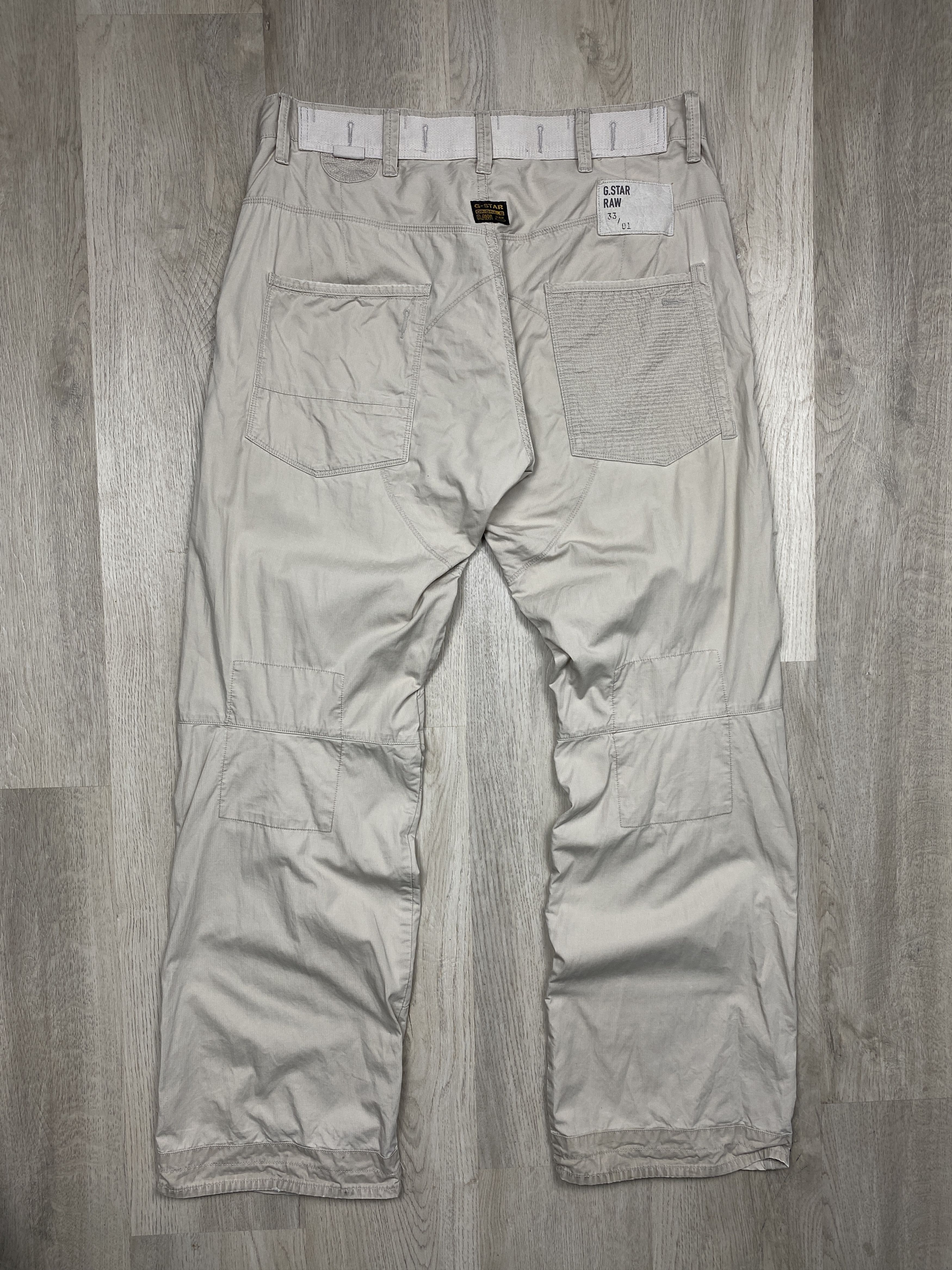 G-Star G Star Raw Vintage Mens Fire Elwood Double Knee Pants Size US 34 / EU 50 - 8 Thumbnail