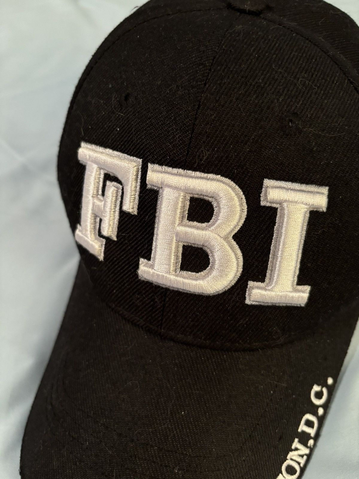Vintage FBI Embroidered Hat Logo Washington DC USA Adjustable Strap Size ONE SIZE - 3 Thumbnail