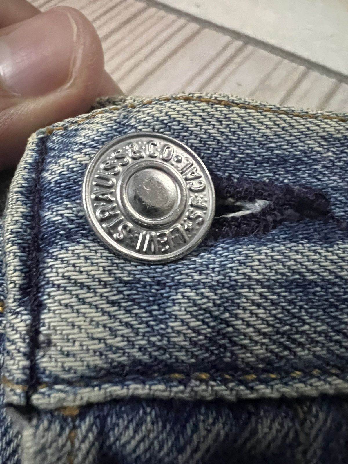 Levi's 💥Vintage 90’s Levis 501xx Distress Mud Wash Jean USA Size US 32 / EU 48 - 12 Thumbnail