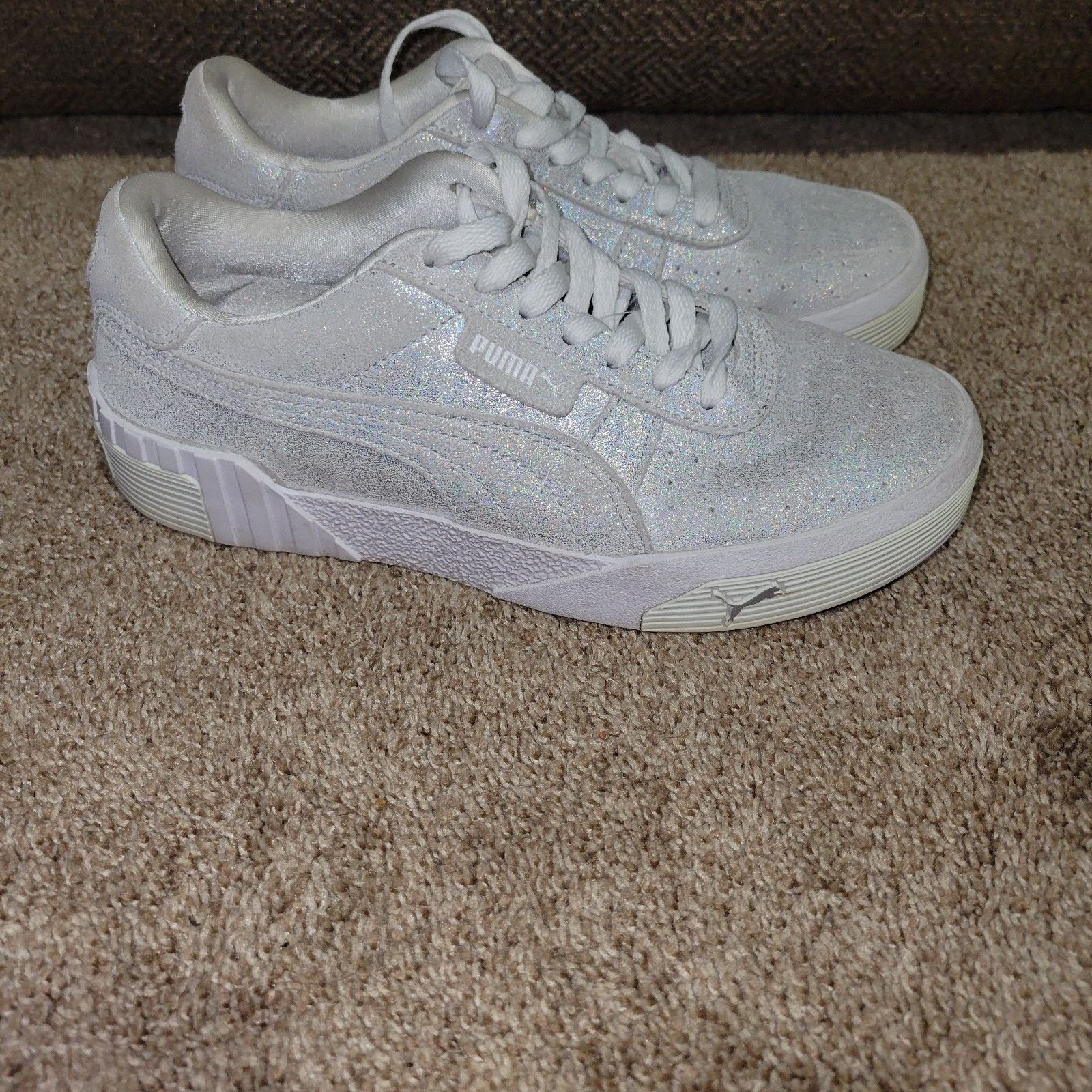 Puma Puma Cali Shimmer Silver Women's Shoes Size US 7 Size US 7 / IT 37 - 1 Thumbnail